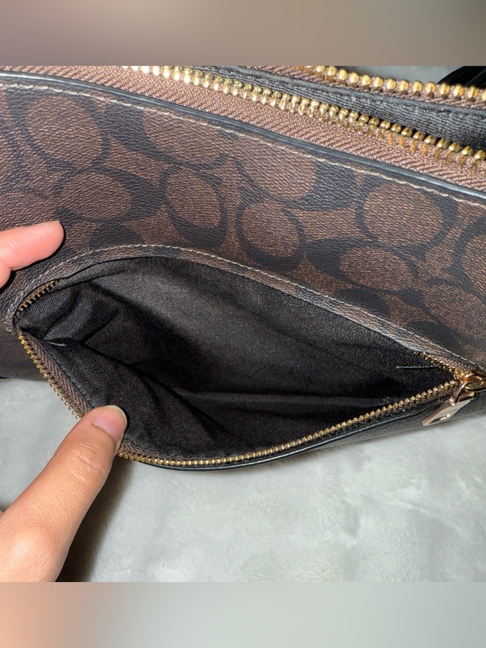 Coach Brown Signature Crossbody Bag - Picture 6 of 10